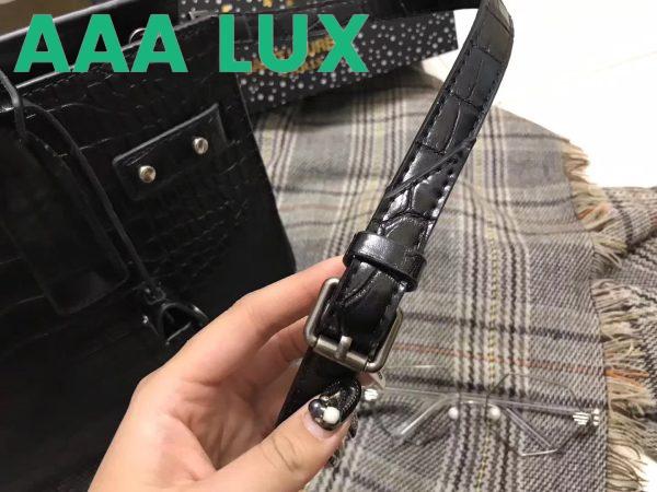 Replica Saint Laurent YSL Small SAC DE JOUR Souple Bag In Black Crocodile Embossed Leather 11