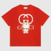 Replica Gucci Women Doraemon x Gucci Oversize T-Shirt Ivory Cotton Jersey Crewneck 13