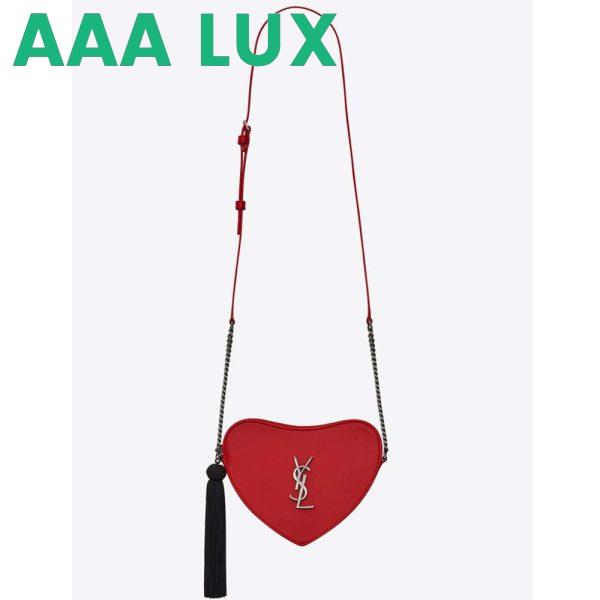 Replica Saint Laurent YSL Women Monogram Heart Cross Body Bag