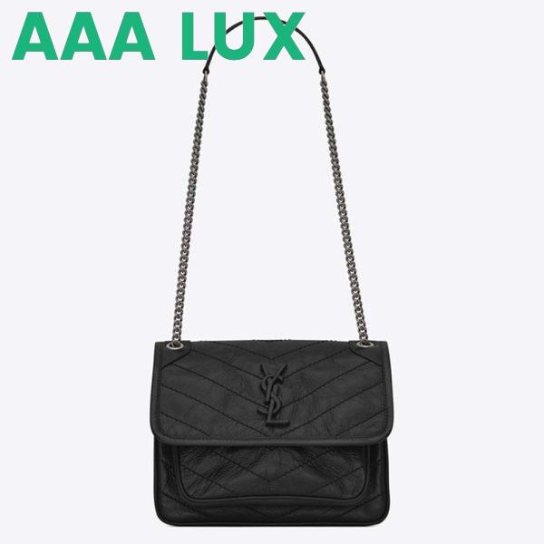 Replica Saint Laurent YSL Women Niki Baby in Crinkled Vintage Leather Bag 3