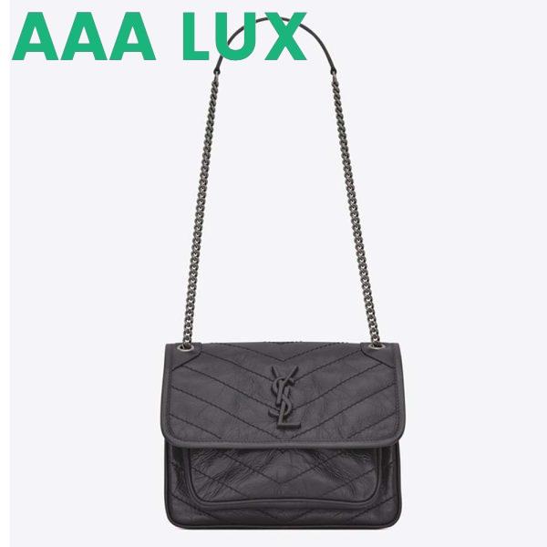 Replica Saint Laurent YSL Women Niki Baby in Crinkled Vintage Leather Bag 4