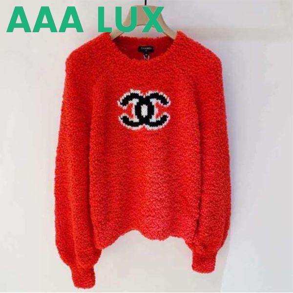 Replica Chanel Women Pullover Wool and Mixed Fibers & Cashmere Sweater-Red 6