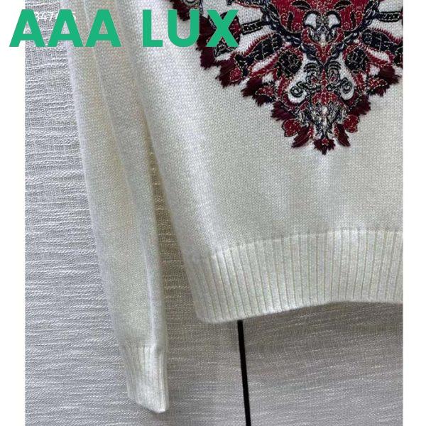 Replica Dior Men CD Sweater Ecru Technical Cashmere Wool Knit Dior Bandana Motif 7