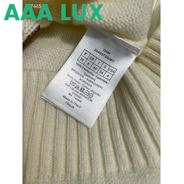 Replica Dior Men CD Sweater Ecru Technical Cashmere Wool Knit Dior Bandana Motif 10