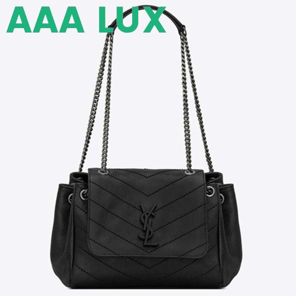 Replica Saint Laurent YSL Women Small Nolita Bag in Vintage Leather-Black