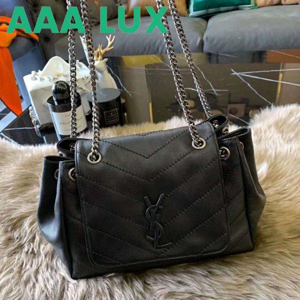 Replica Saint Laurent YSL Women Small Nolita Bag in Vintage Leather-Black 3