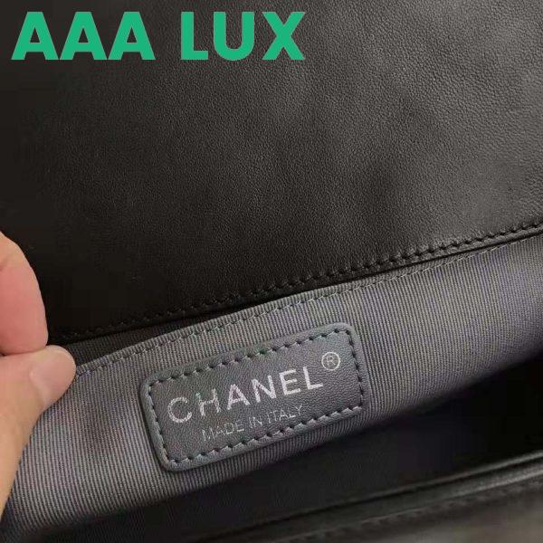 Replica Chanel Boy Chanel Handbag in Calfskin & Ruthenium-Finish Metal-Black 13