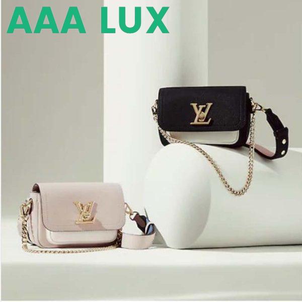 Replica Louis Vuitton LV Women Lockme Tender Black Grained Calf Leather 12