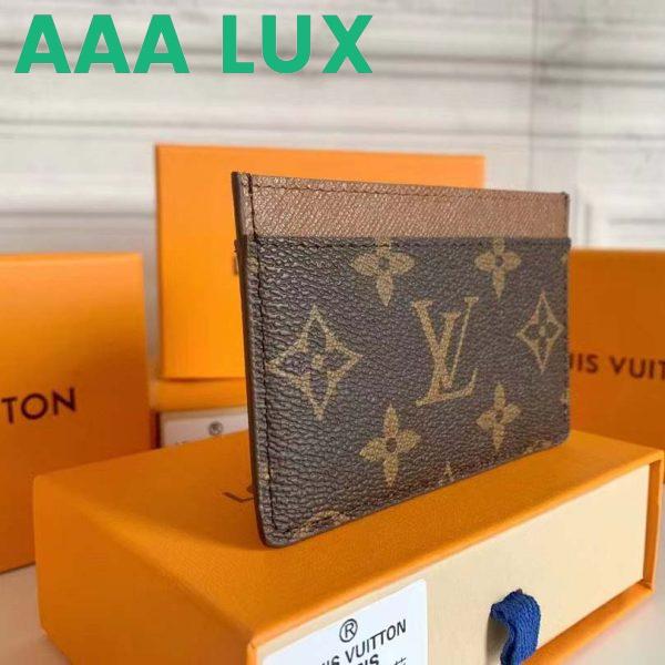 Replica Louis Vuitton LV Unisex Card Holder Wallet Brown Monogram Coated Canvas 3