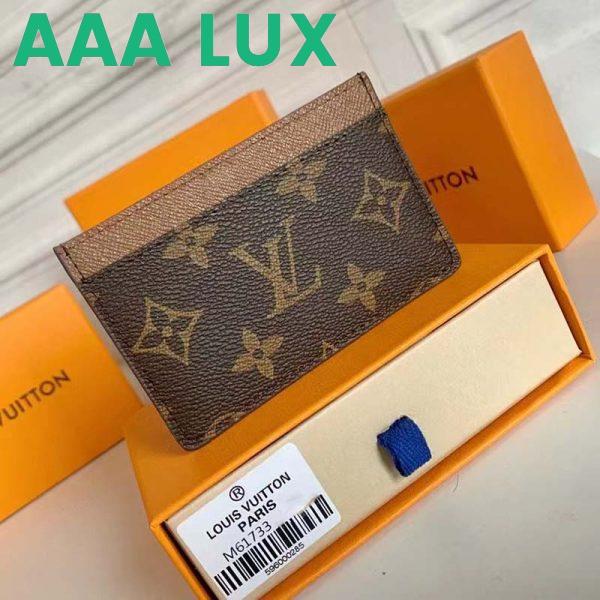 Replica Louis Vuitton LV Unisex Card Holder Wallet Brown Monogram Coated Canvas 4