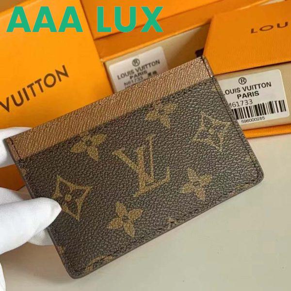 Replica Louis Vuitton LV Unisex Card Holder Wallet Brown Monogram Coated Canvas 6