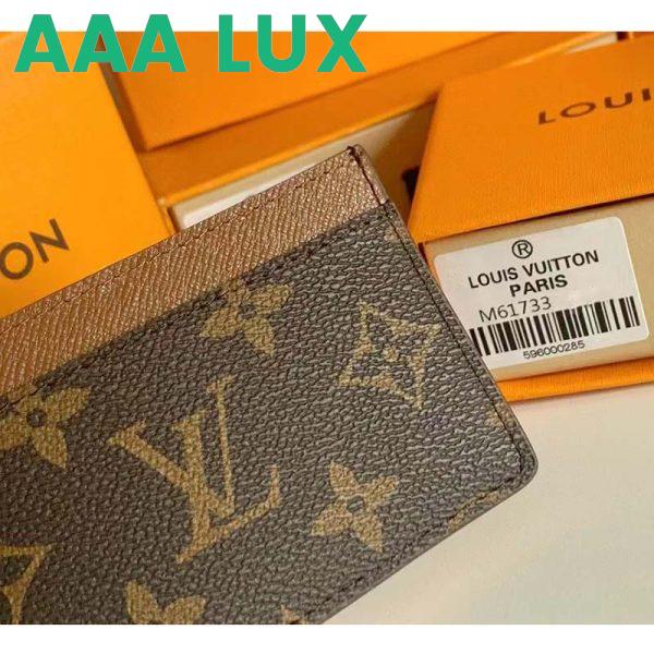 Replica Louis Vuitton LV Unisex Card Holder Wallet Brown Monogram Coated Canvas 10