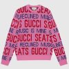 Replica Gucci Men Gucci 100 Wool Sweater Pink Red Knit Wool Crew Neck