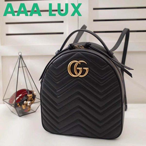 Replica Gucci GG Women GG Marmont Quilted Leather Backpack 3