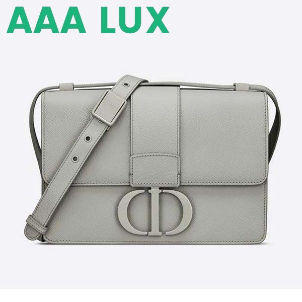 Replica Dior Women 30 Montaigne Bag Ultramatte Grained Calfskin-Silver