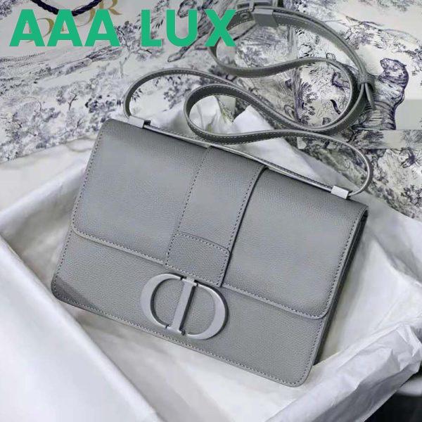 Replica Dior Women 30 Montaigne Bag Ultramatte Grained Calfskin-Silver 3