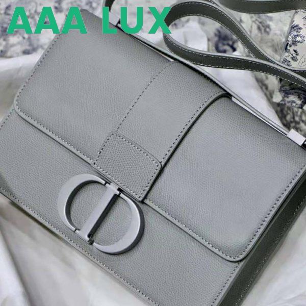 Replica Dior Women 30 Montaigne Bag Ultramatte Grained Calfskin-Silver 5