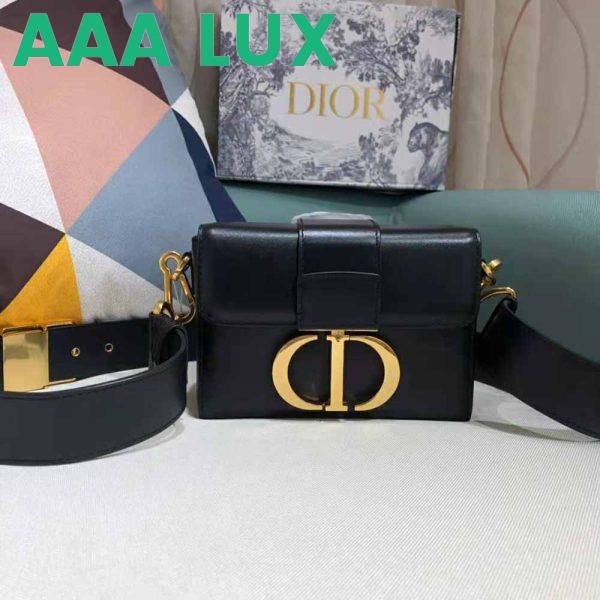 Replica Dior Women 30 Montaigne Box Bag Black Box Calfskin 3