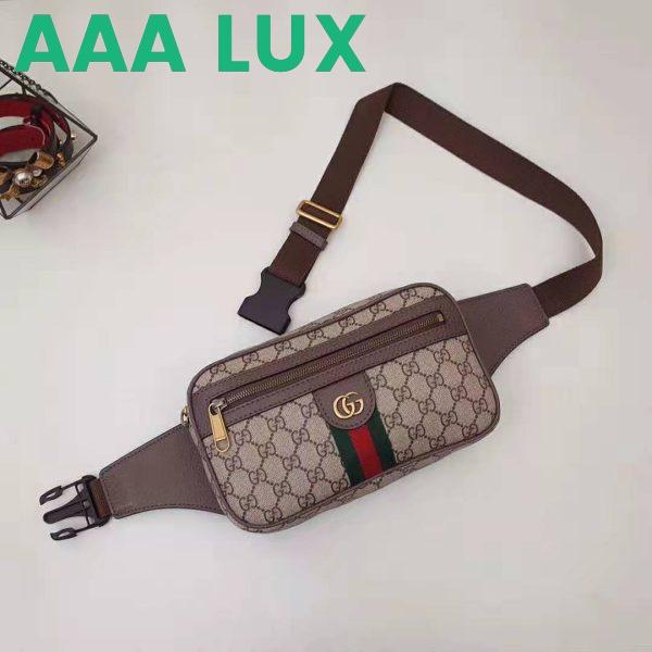 Replica Gucci GG Unisex Ophidia GG Belt Bag in Beige/Ebony Soft GG Supreme Canvas 3