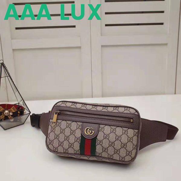 Replica Gucci GG Unisex Ophidia GG Belt Bag in Beige/Ebony Soft GG Supreme Canvas 4