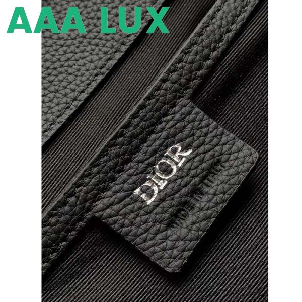 Replica Dior CD Unisex Maxi Gallop Backpack Beige Black Dior Oblique Jacquard Black Grained Calfskin 12