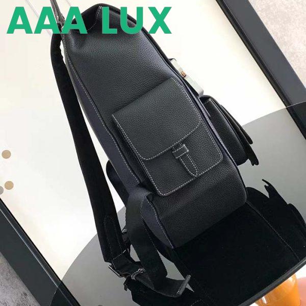 Replica Dior CD Unisex Maxi Gallop Backpack Black Grained Calfskin 5
