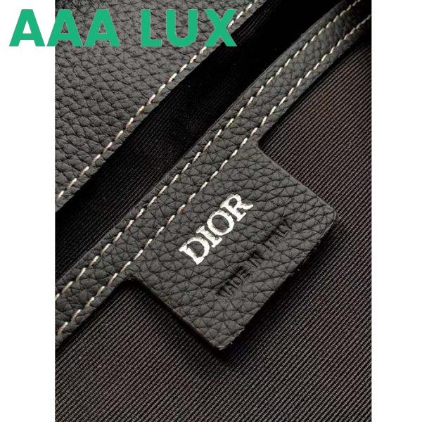 Replica Dior CD Unisex Maxi Gallop Backpack Black Grained Calfskin 12