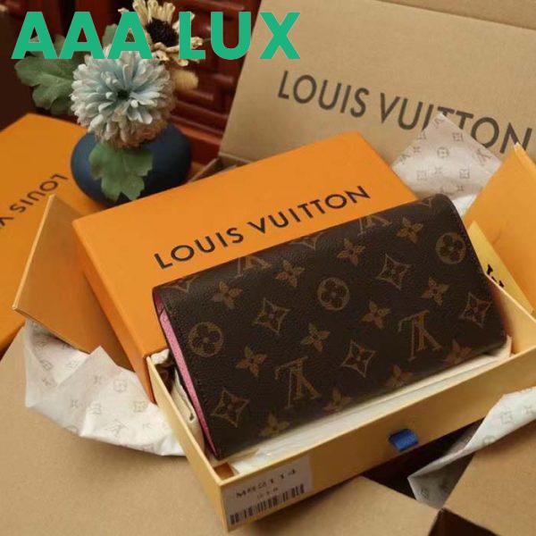 Replica Louis Vuitton Unisex LV x YK Sarah Wallet Monogram Coated Canvas Pumpkin Print 9
