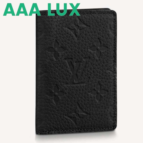 Replica Louis Vuitton Unisex LV Pocket Organizer Monogram Black Taurillon Leather Cowhide Leather