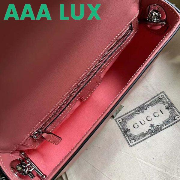 Replica Gucci Women Petite GG Mini Shoulder Bag Pink Leather Double G 8