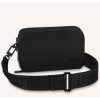 Replica Louis Vuitton Unisex LV Alpha Wearable Wallet Black Grained Calf Leather