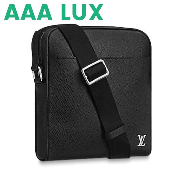 Replica Louis Vuitton LV Men Alex Messenger BB Taiga Cowhide Leather