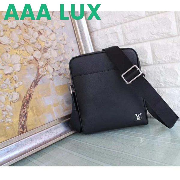 Replica Louis Vuitton LV Men Alex Messenger BB Taiga Cowhide Leather 3