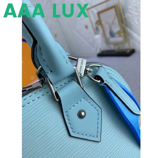 Replica Louis Vuitton LV Women Alma BB Handbag Turquoise Blue Epi Grained Cowhide Leather 9