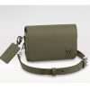 Replica Louis Vuitton Unisex Fastline Wearable Wallet Sage Cowhide Leather Textile Lining 13