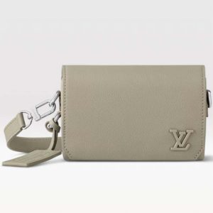 Replica Louis Vuitton Unisex Fastline Wearable Wallet Sage Cowhide Leather Textile Lining 2