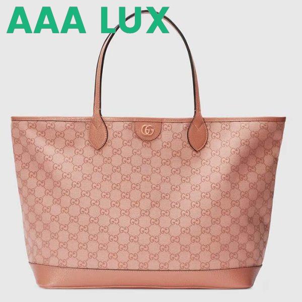 Replica Gucci Unisex Ophidia GG Large Tote Bag Pink GG Canvas Double G 2