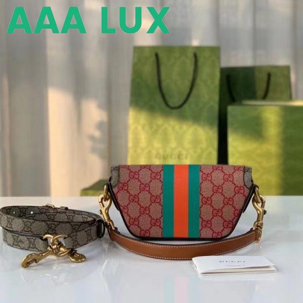 Replica Gucci Unisex GG Top Handle Mini Bag Web Pink GG Supreme Canvas 5