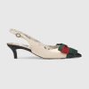 Replica Gucci Women Shoes Leather Pump with Bow 85mm Heel-Red 9