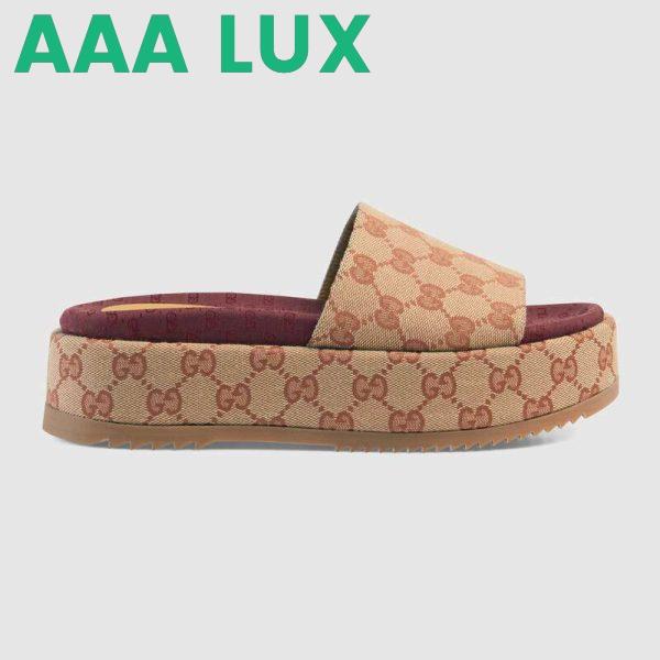 Replica Gucci Women’s Original GG Slide Sandal 6.1cm Height-Brown 2