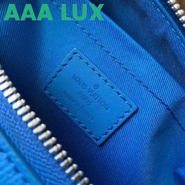 Replica Louis Vuitton Unisex City Keepall Bag Bright Blue Cowhide Leather 11