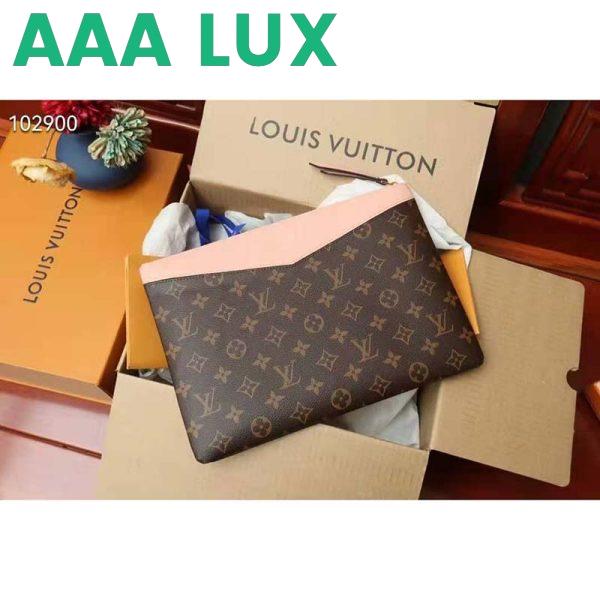 Replica Louis Vuitton Unisex Daily Pouch Brown Monogram Coated Canvas and Cowhide Leather 6