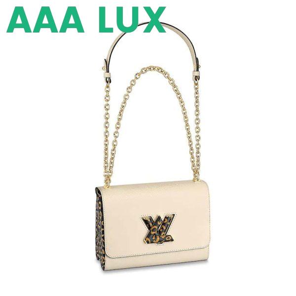 Replica Louis Vuitton LV Women Twist MM Handbag in Quartz Epi leather-Beige
