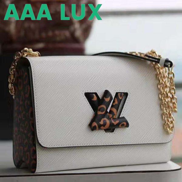 Replica Louis Vuitton LV Women Twist MM Handbag in Quartz Epi leather-Beige 3