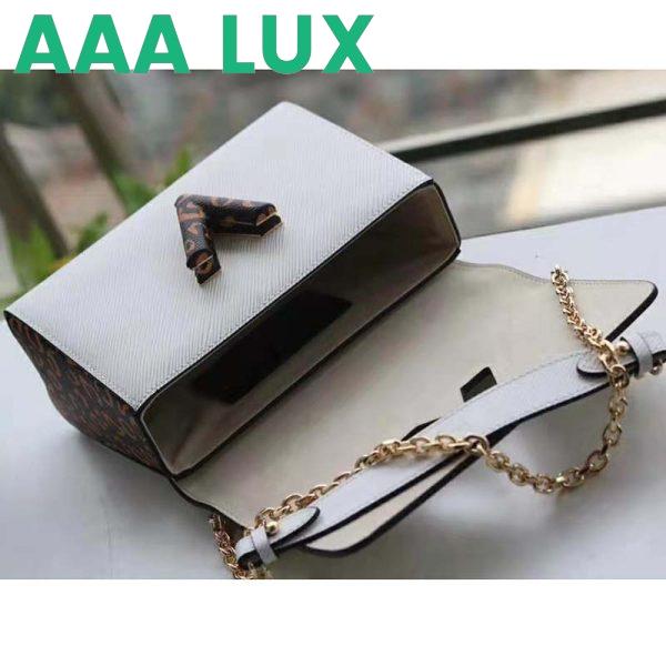 Replica Louis Vuitton LV Women Twist MM Handbag in Quartz Epi leather-Beige 9