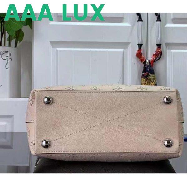 Replica Louis Vuitton LV Women Why Knot PM Handbag Cream Beige Perforated Mahina Calf Leather 6