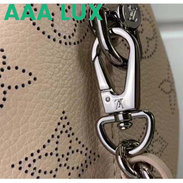 Replica Louis Vuitton LV Women Why Knot PM Handbag Cream Beige Perforated Mahina Calf Leather 8