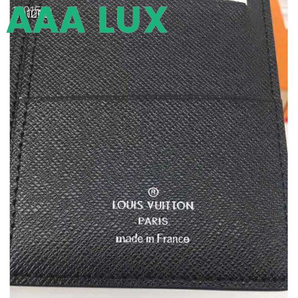 Replica Louis Vuitton LV Unisex Brazza Wallet Monogram Eclipse Canvas-Grey 9