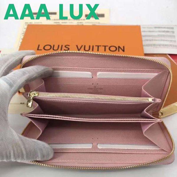 Replica Louis Vuitton LV Women Zippy Wallet Damier Azur Canvas-Pink 9