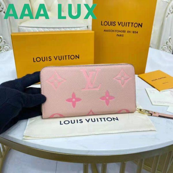 Replica Louis Vuitton LV Women Zippy Wallet Pink Monogram Empreinte Embossed Supple Grained Cowhide Leather 3